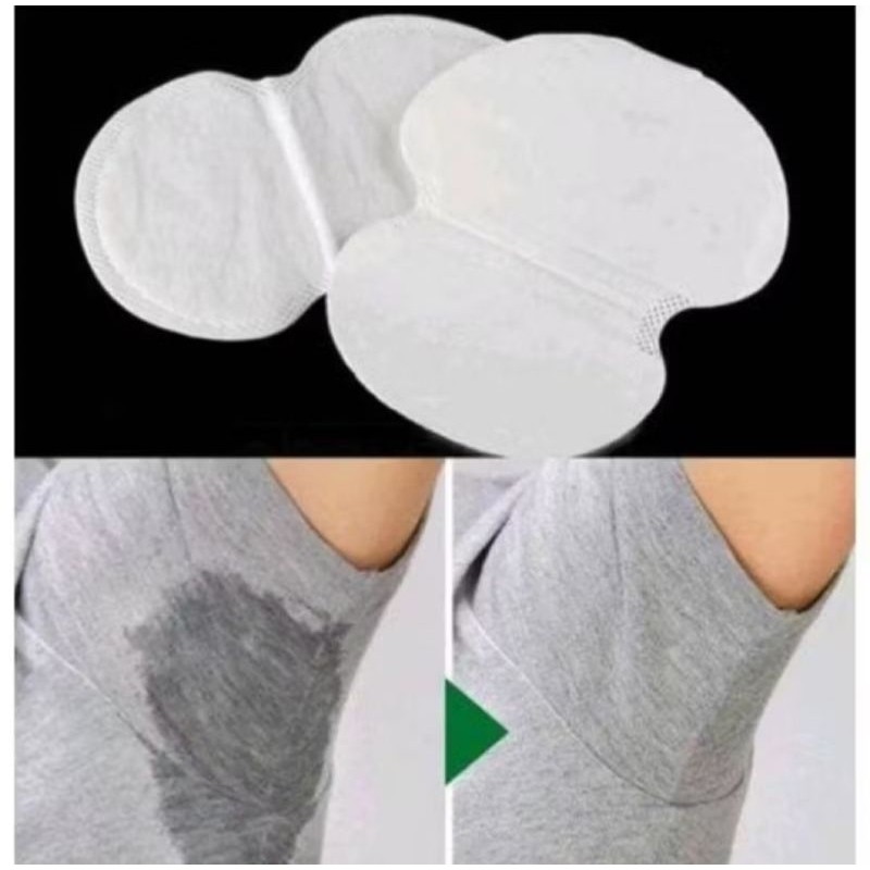 1LEMBAR Armpit Sweat Pad Alas Ketiak Anti Keringat Pembalut Bantalan Penyerap Basah Ketek Burket Sekali Pakai Serbaguna Warna Putih A351 - Gambar 2