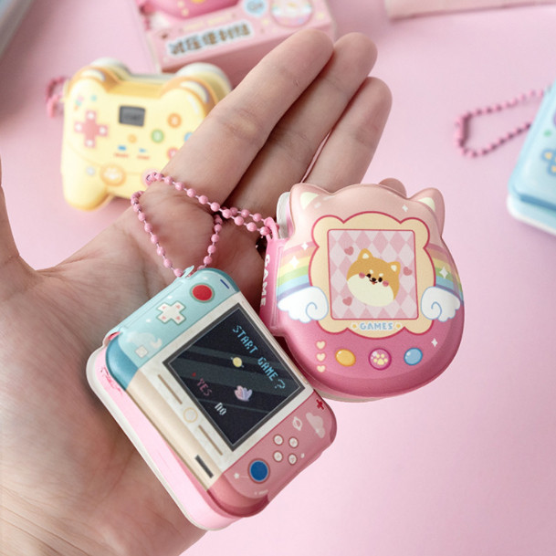 Cartoon Game Machine Shape Notebook Keychain Portable Sticky Message ...