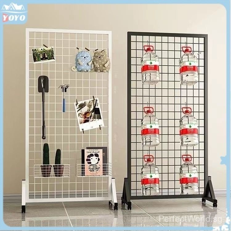 【In stock】Iron grid floor stall jewelry rack vertical floor wire mesh ...
