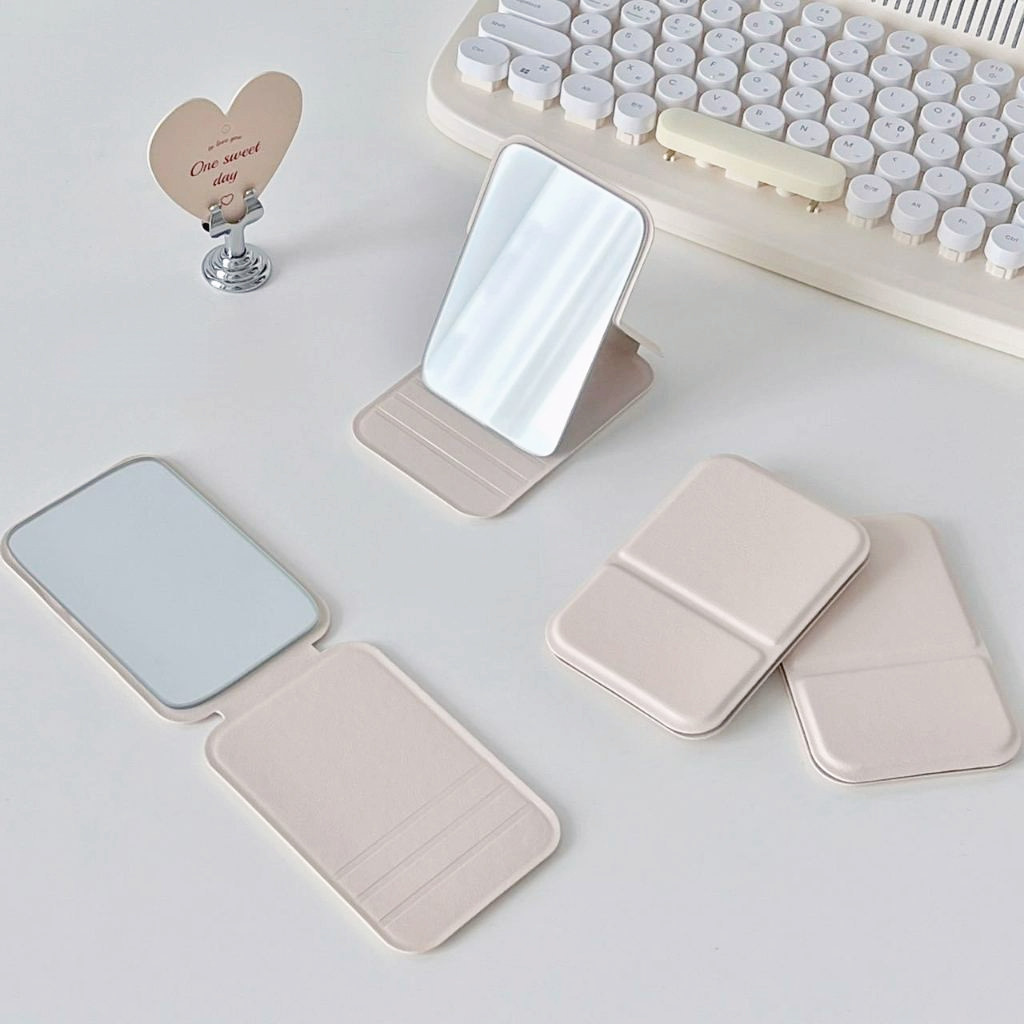 Small desktop makeup mirror, simple pocket, small makeup mirror ...