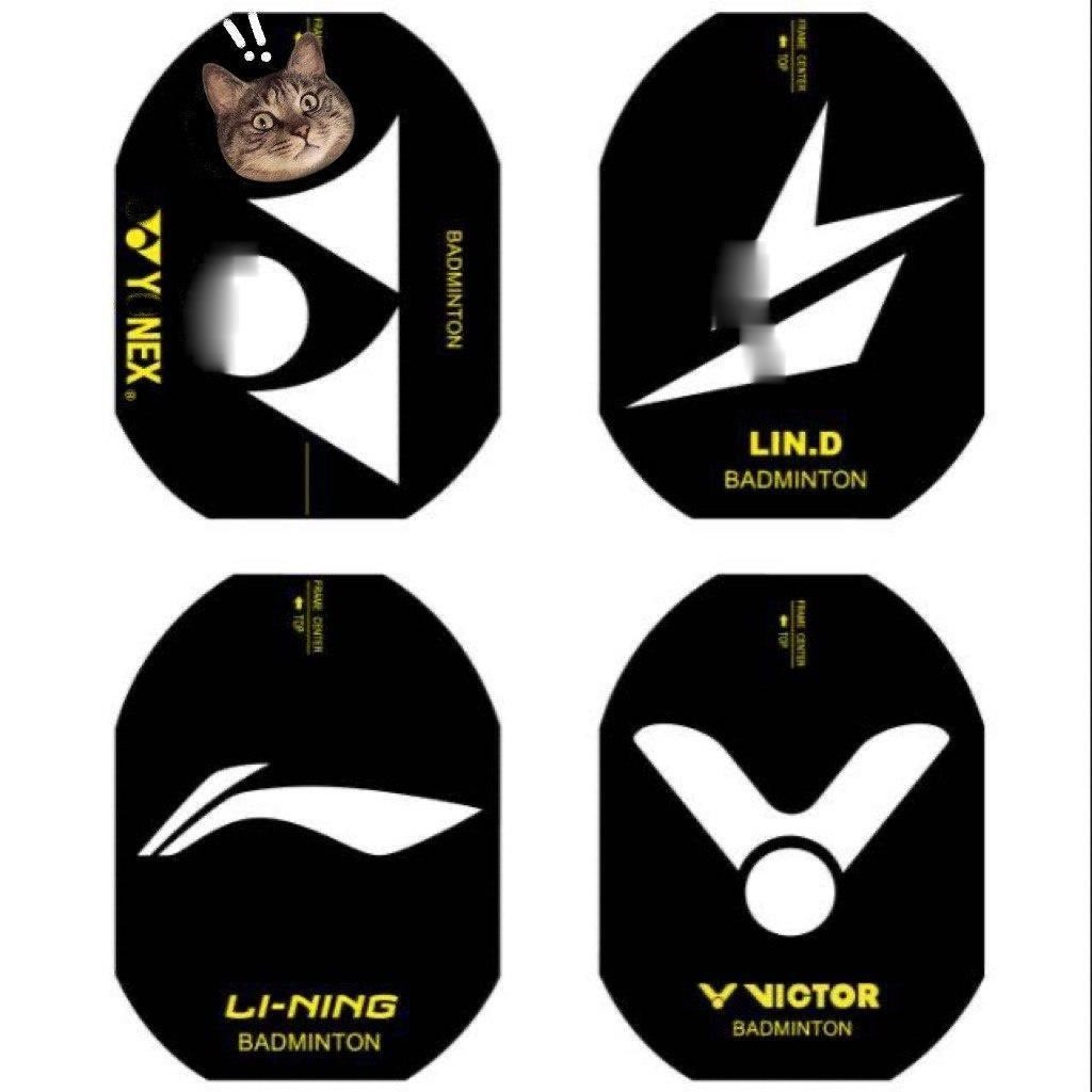 Badminton Racket Logo Card Yone YY Victor Lining Lindan Racquet Stencil ...