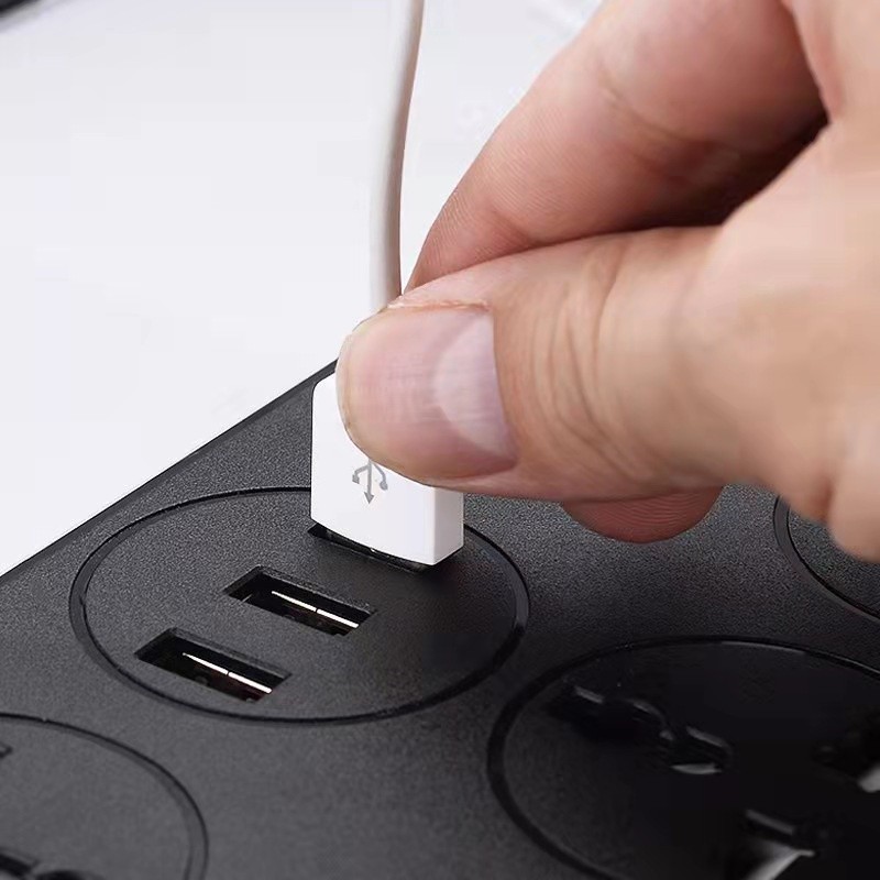 Extension Electric socket 6 Power Socket Extension wire USB Ports wayar ...