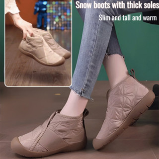 Waterproof Anti Slip Women s Fleece lined low top snow boots Ladies Winter Boots Cotton Boots