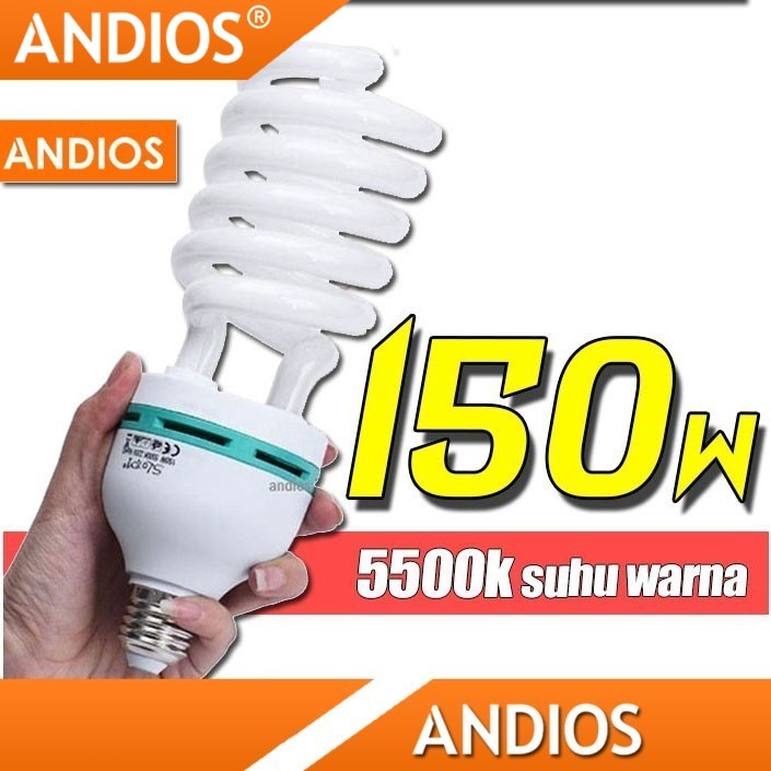 150W Photography Light Bulb Photo Studio Lamp 5500K E27 Lampu Daylight ...