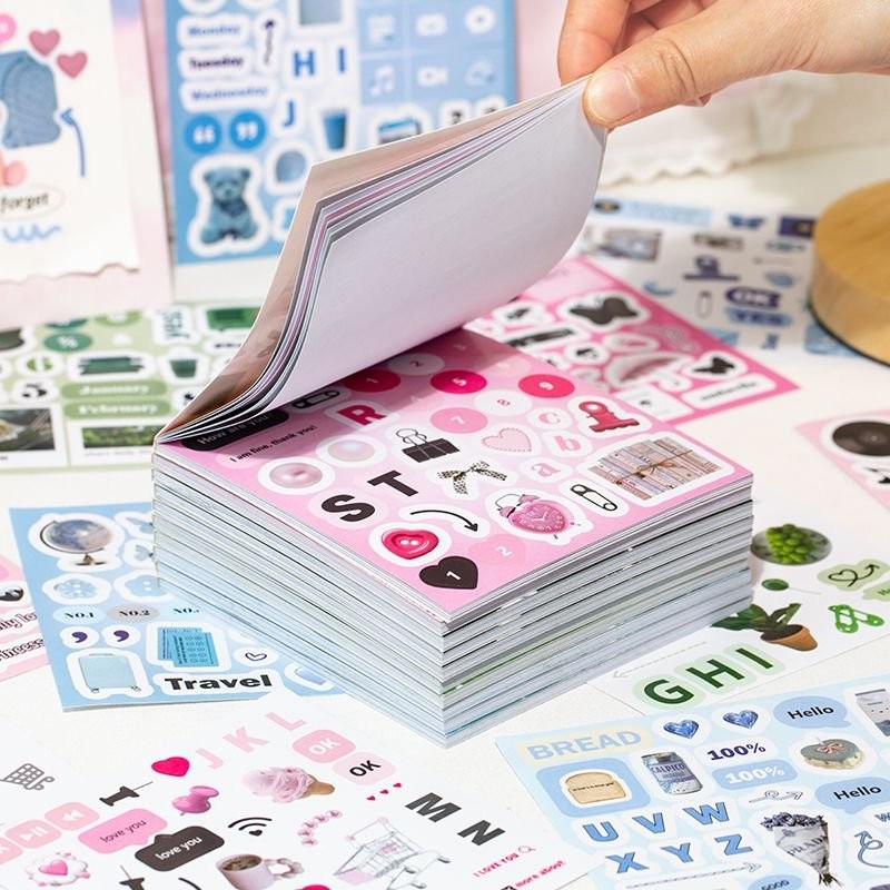 Scrapbook Sticker Book 20 Sheets Journaling Stickers Junk Journal ...