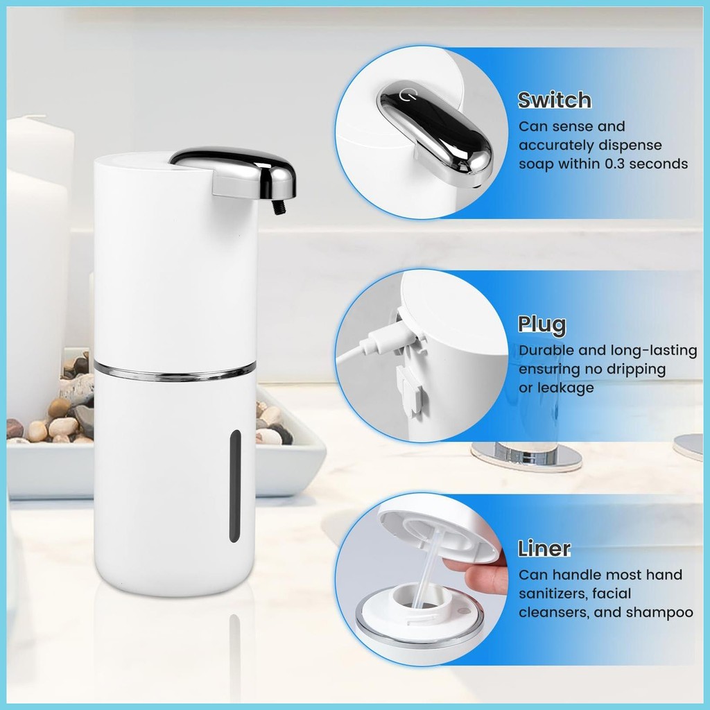 Handwash Dispenser 13.5OZ Touchless Sensor Hand Soap Dispenser ...