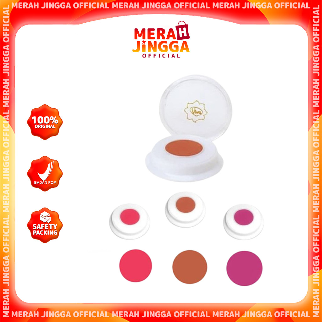 Viva Fin Touch Blush On 2gr / Blush On / Make Up / Makeup / Merah Jingga Official