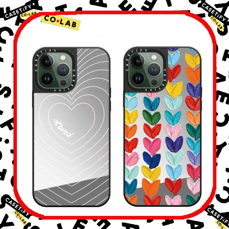 With Box TOP Mirror Case CaseTifY heart shaped color Side printing