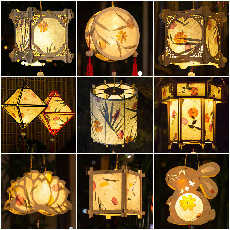 Mid Autumn Festival Lantern DIY Material Bag Retro Palace Lantern ...