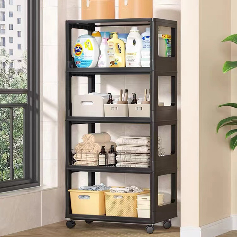 Home Multi-Tier Foldable Storage Rack No Installation Required Portable ...