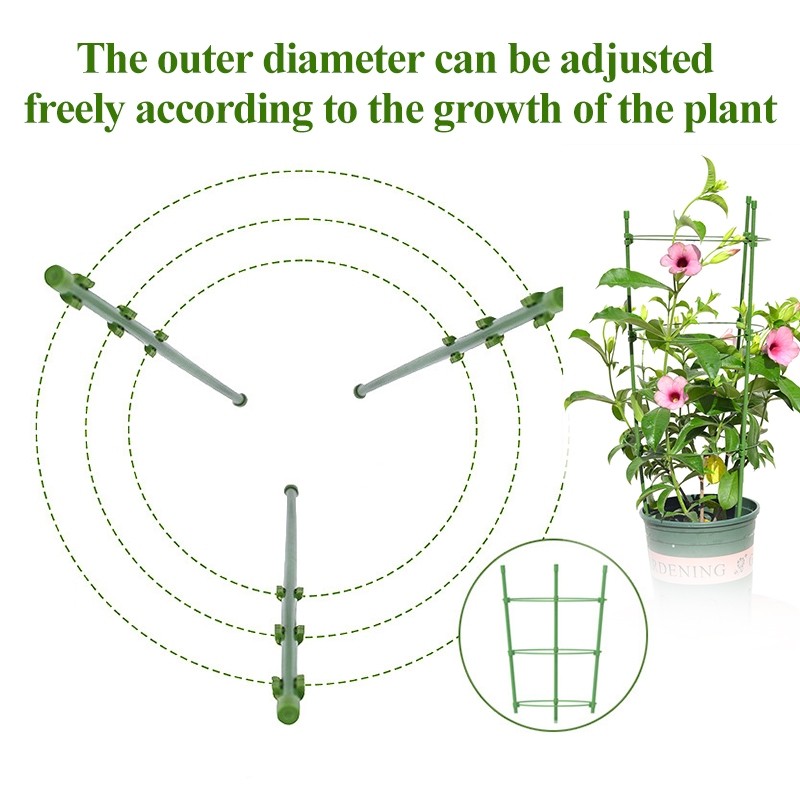 Conical Plant Climbing Support Stick Net Flower Rack Ring Frame Stand ...