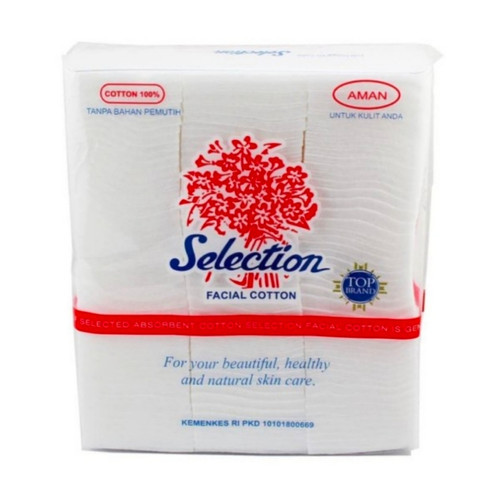 Selection Facial Cotton Kotak 75gr / Kapas / Merah Jingga Official - Gambar 4
