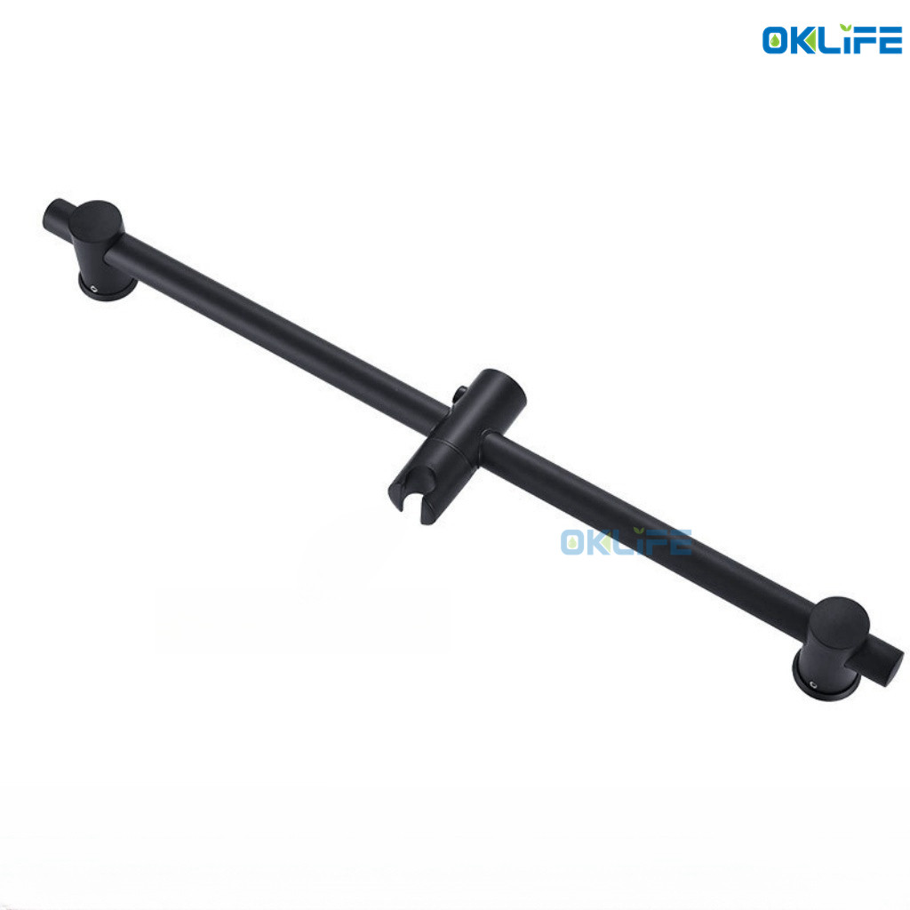 304 stainless steel shower rod shower base clip-on shower head track non-slip with tray adjustable shower head alternate view