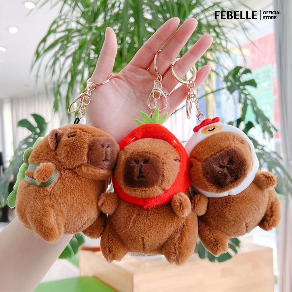 LIVESTAR 10cm/11cm Cute Capybara Plush Keyring Pendant Soft Stuffed ...