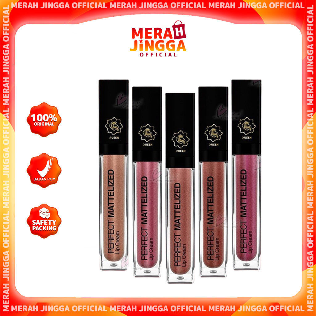 Viva LIPS SERIES - Mattelized Lip Cream - Moisture Balm - Bright Lip Serum / Merah Jingga Official