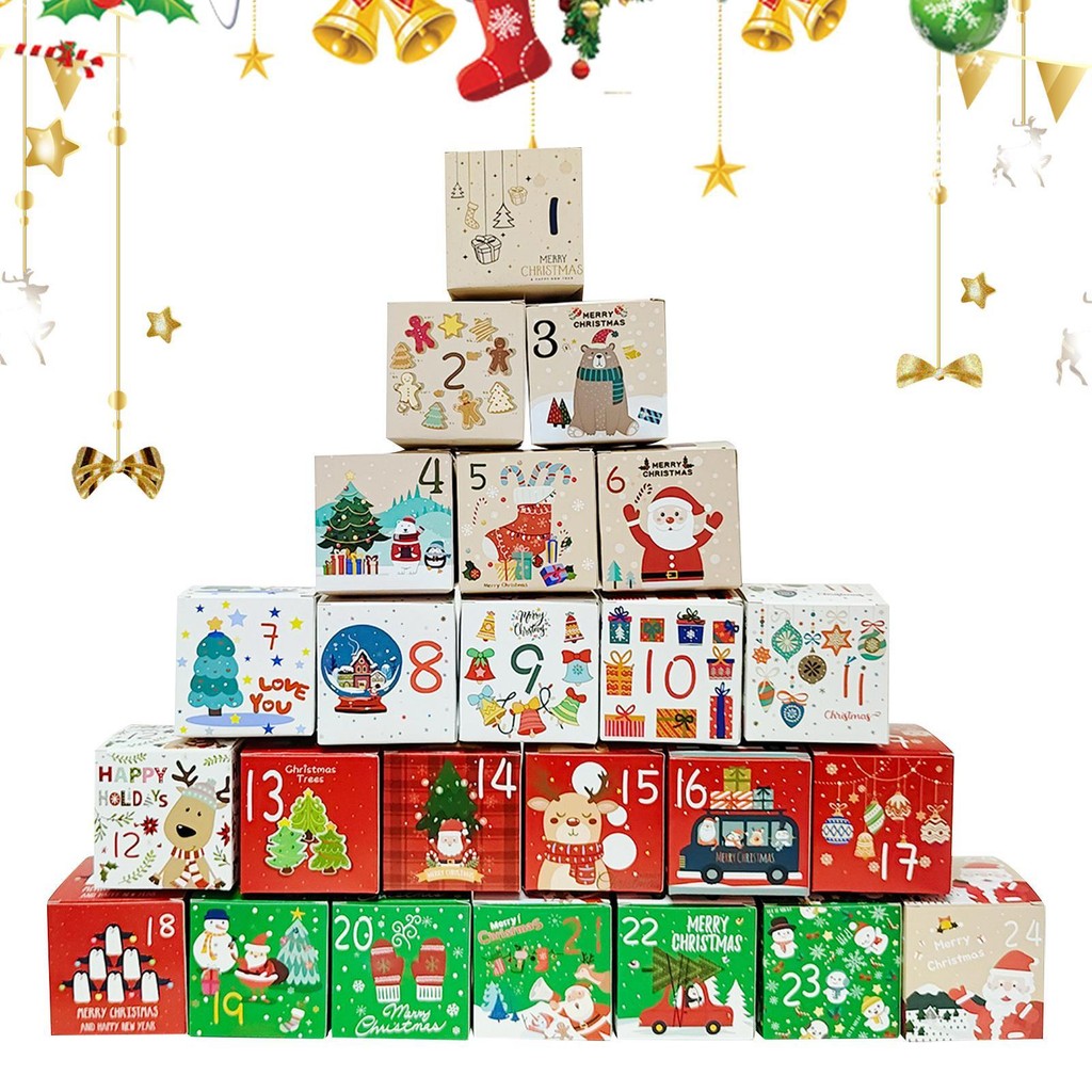 Wooden Advent Calende, 2024 Chistmas Countdown Calende