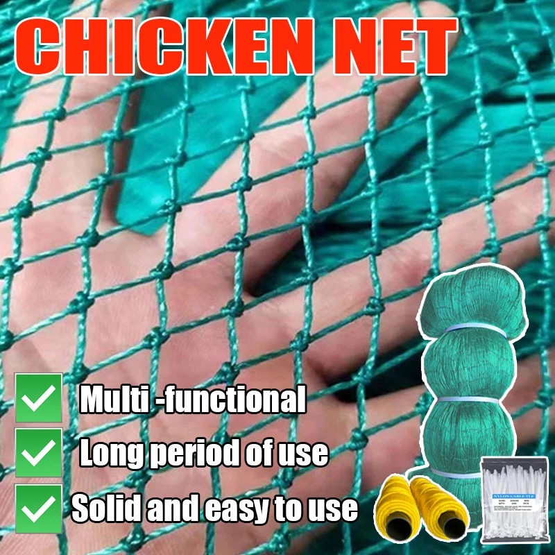 【Free rope】100M Chicken Net 50M/20M 1.2hole 6-8ft Nylon Range Garden ...