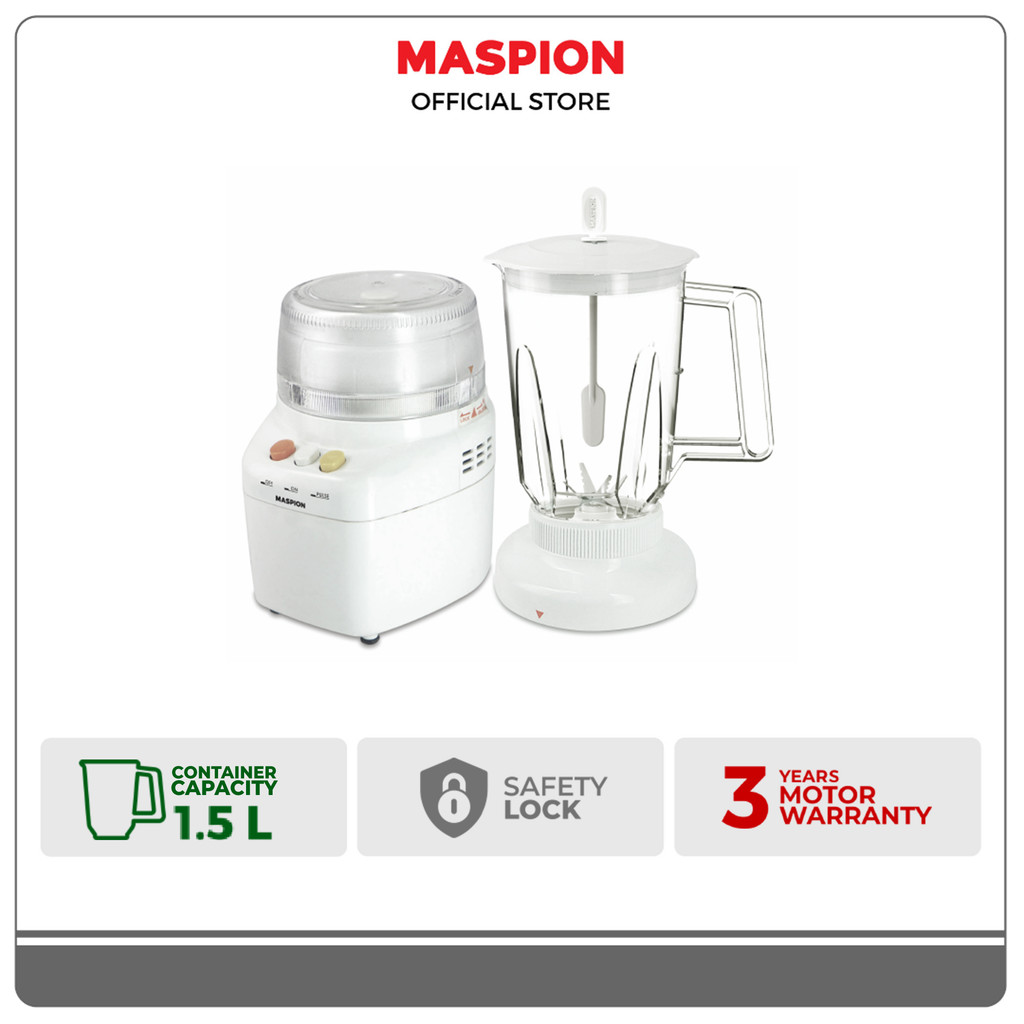 Maspion Pelumat Blender with Chopper 1.5 Liter MT-1212