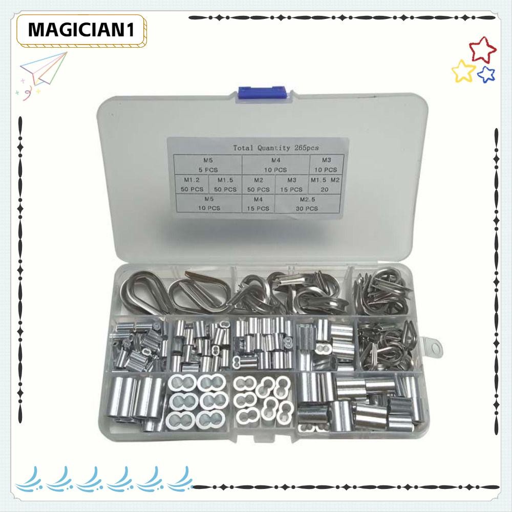 MAGICIAN1 265PCS Wire Rope, M1.2-M5 Aluminum Wire Rope Crimping Tool ...