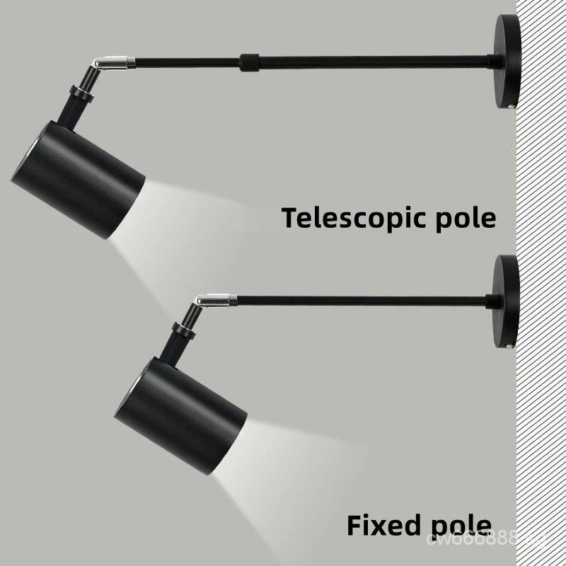 Modern COB Adjustable Ceiling Wall Lamps Aluminium Long Arm Telescopic ...