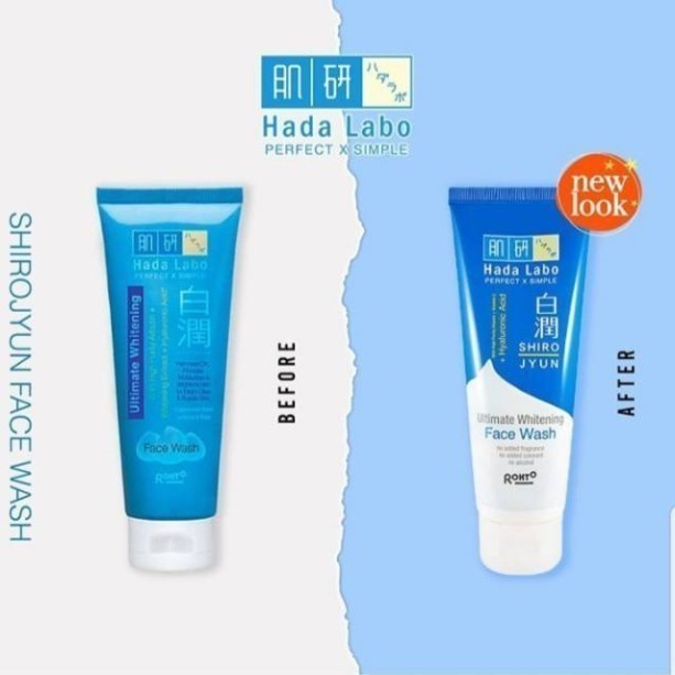 Hada Labo Shirojyun Ultimate Whitening Face Wash / Merah Jingga Official - Gambar 2
