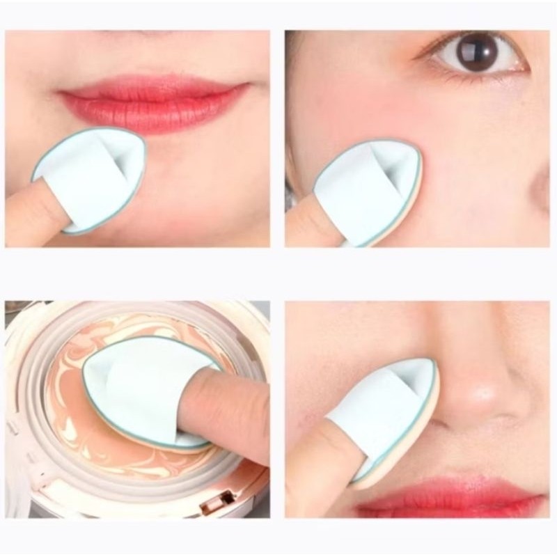 1PCS Spons Puff Finger Mini Satu Jari Under Eye Aksesoris Make Up Sponge Beauty Blender Applicator Spon Kecil A033 - Gambar 3