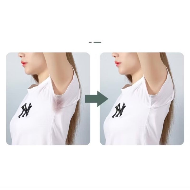 1LEMBAR Armpit Sweat Pad Alas Ketiak Anti Keringat Pembalut Bantalan Penyerap Basah Ketek Burket Sekali Pakai Serbaguna Warna Putih A351 - Gambar 4