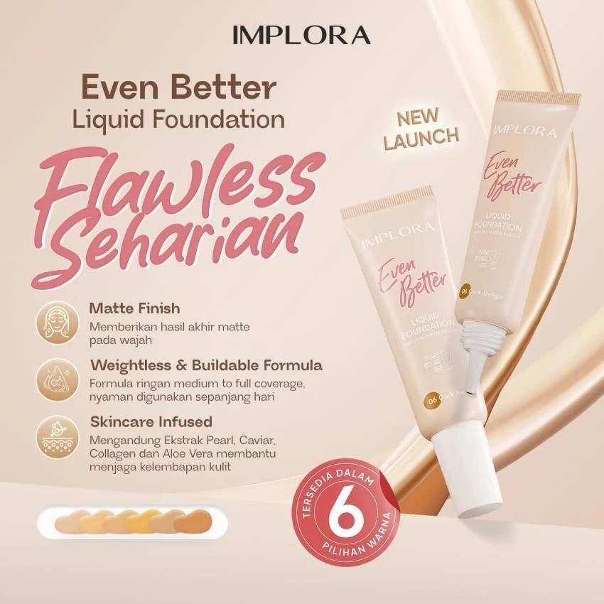 Implora Even Better Liquid Foundation / Merah Jingga Official - Gambar 3