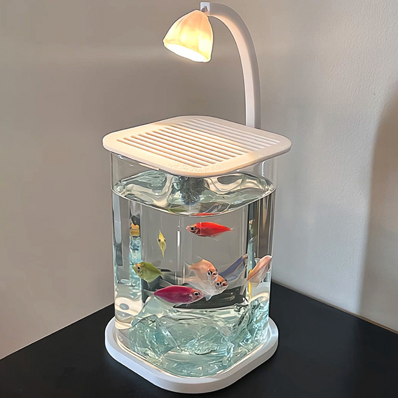 双十一Double ElevenGlass Small Fish Tank Cryolite Desktop Creativity ...