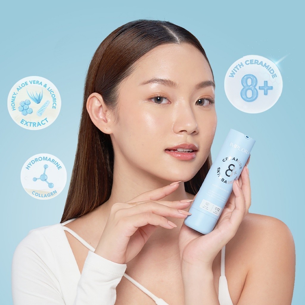 Implora 8+ Ceramide Skinbarrier Moisturizing Gel / Merah Jingga Official - Gambar 2
