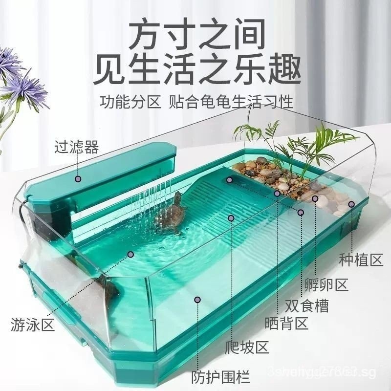 [Upgrade quality]Turtle Jar Provided with Balcony Large Landscape ...