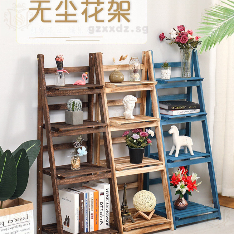 [6741People Collection]Solid Wood Folding Multi-layer Succulent Plant ...