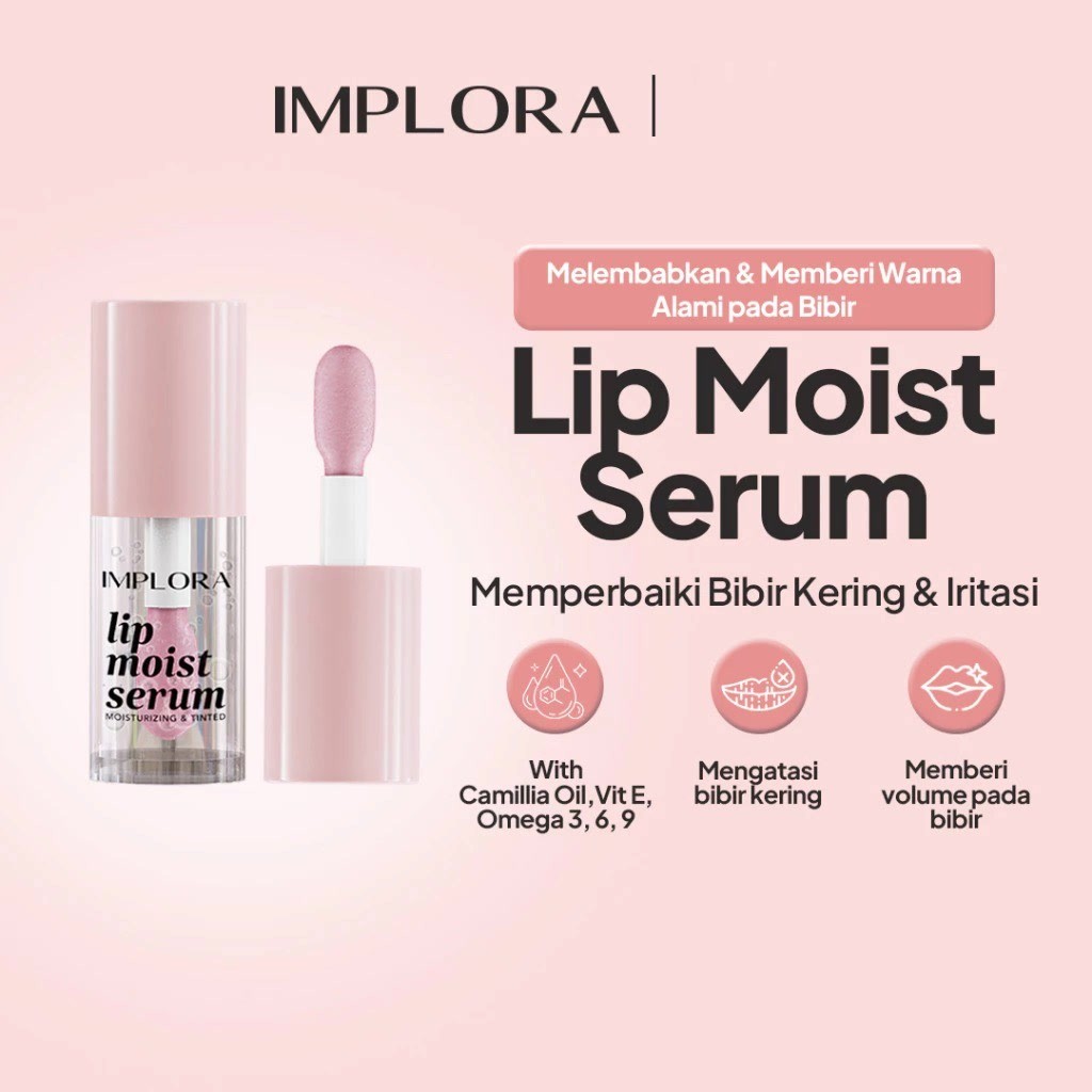 Implora Lip Moist Essence - Pelembab Bibir / Merah Jingga Official - Gambar 4