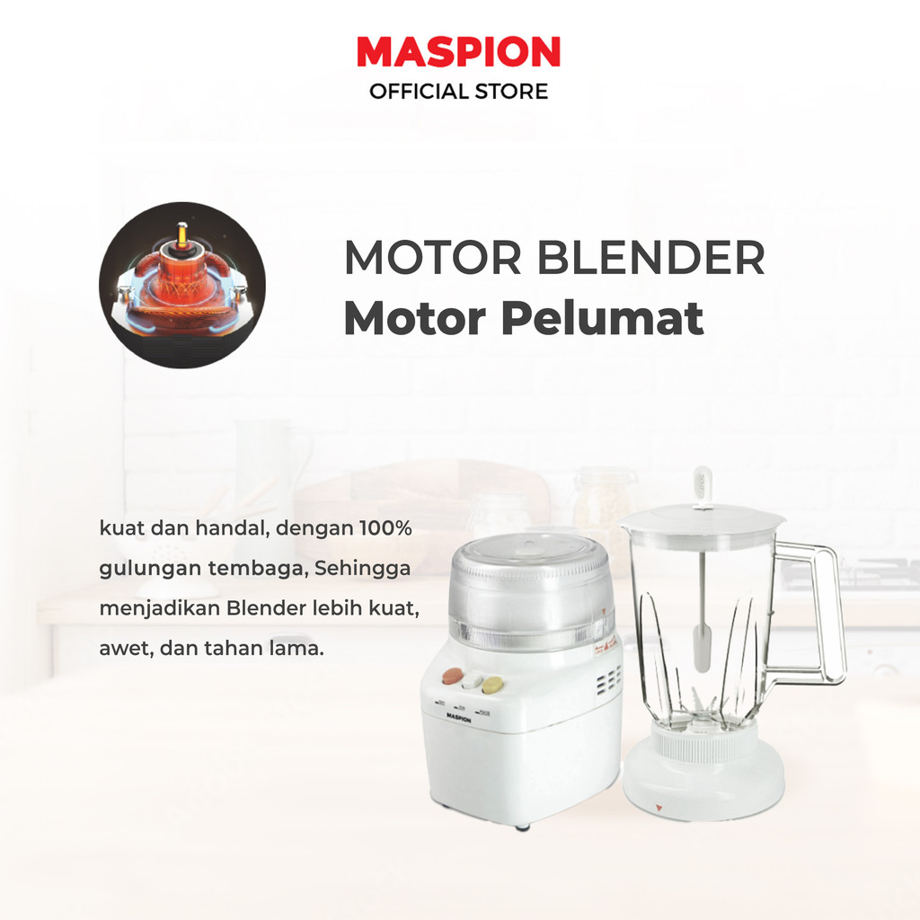 Maspion Pelumat Blender with Chopper 1.5 Liter MT-1212 - Gambar 2