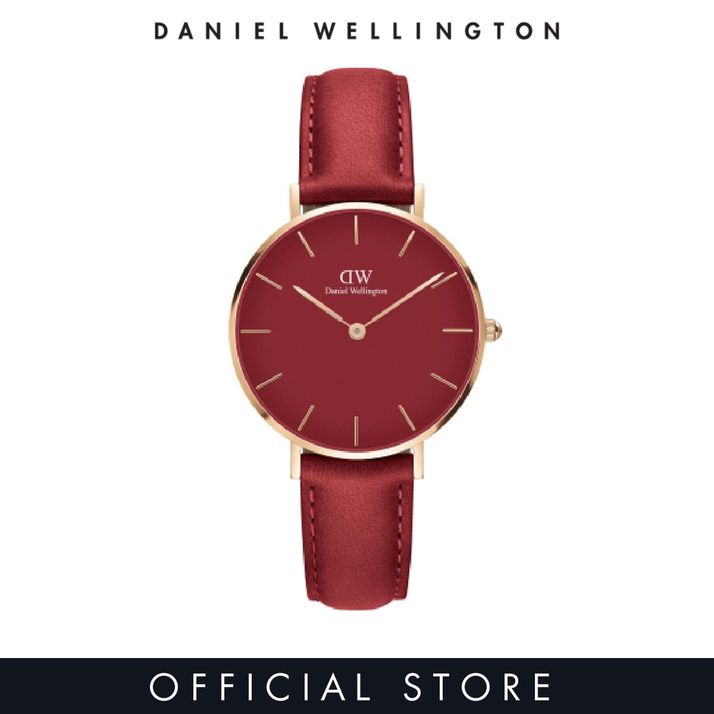 2 Years Warranty Daniel Wellington Petite Suffolk 32mm Rose Gold Red Dial Watch for Women Fashion watch DW Official Authentic Shopee Singapore