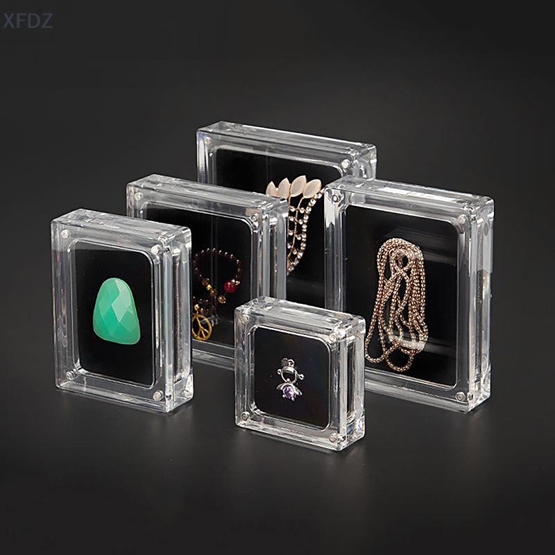 [XFDZ] Acrylic Glass Top Gem Box Gemstone Diamond Display Stand Holder ...