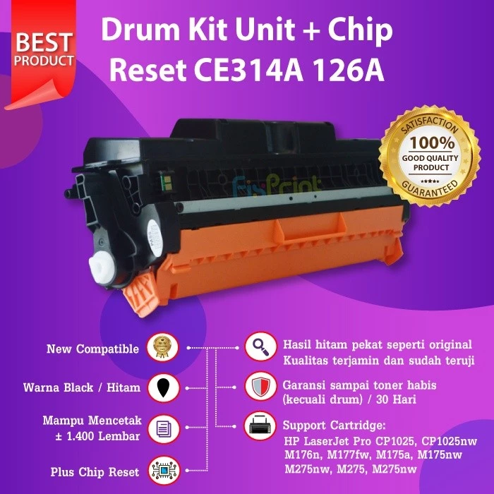 FixPrint Drum Kit Unit Toner Cartridge CE314A 126A Compatible 130A Printer CP1025 M177fw M176n M275nw M175nw