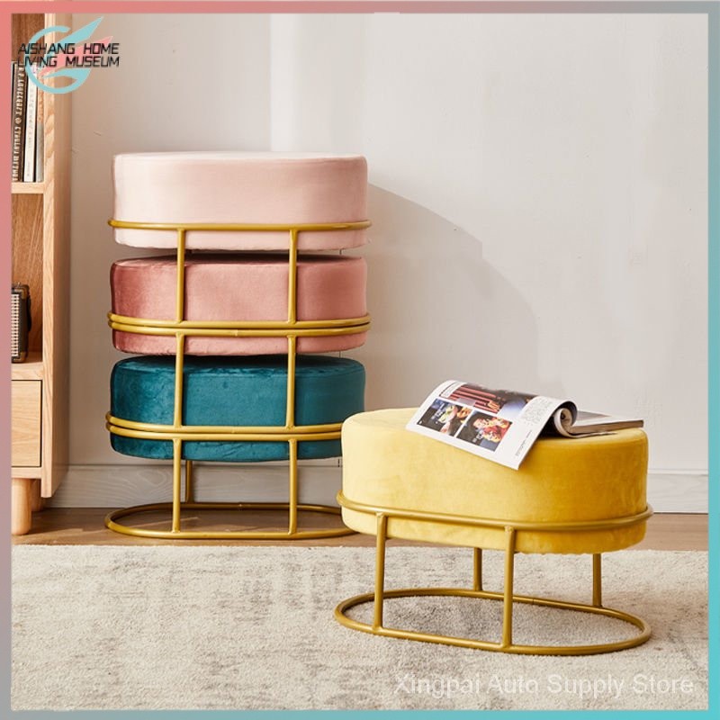 Small Stool Home Living Room Sofa Stool Coffee Table Stool Nordic Light ...