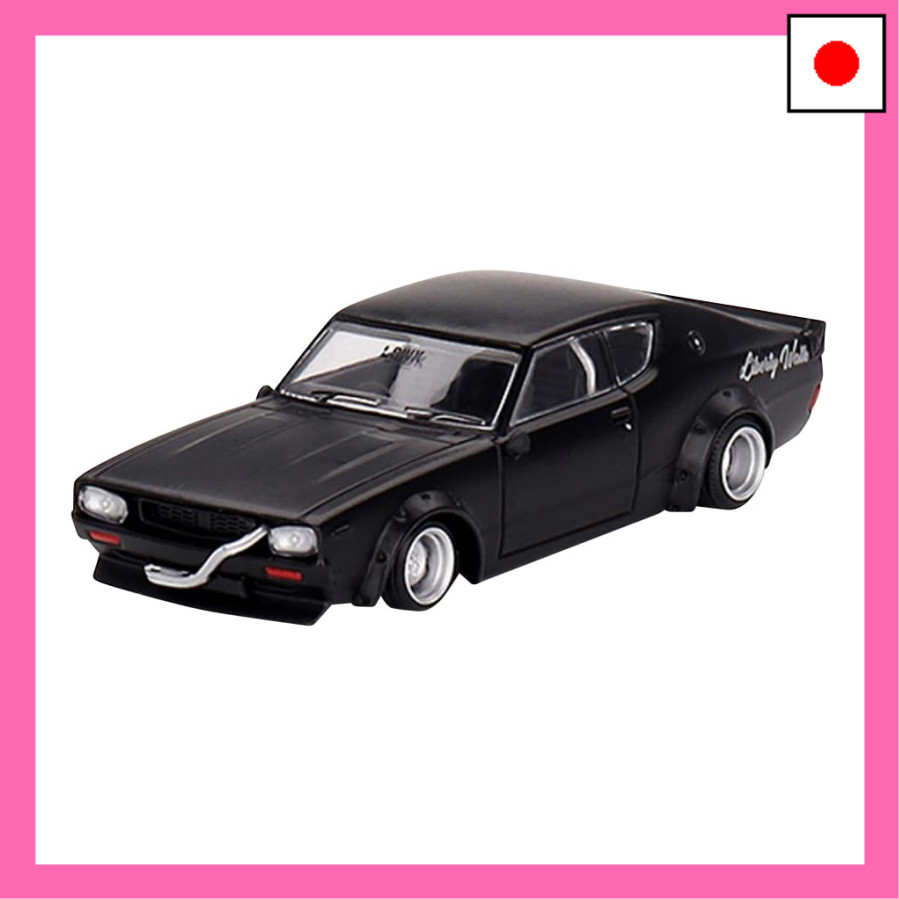 Miniature 1:64 Nissan Skyline Kenmeri Liberty Walk Noir Mat - Mini GT #655 Neuf