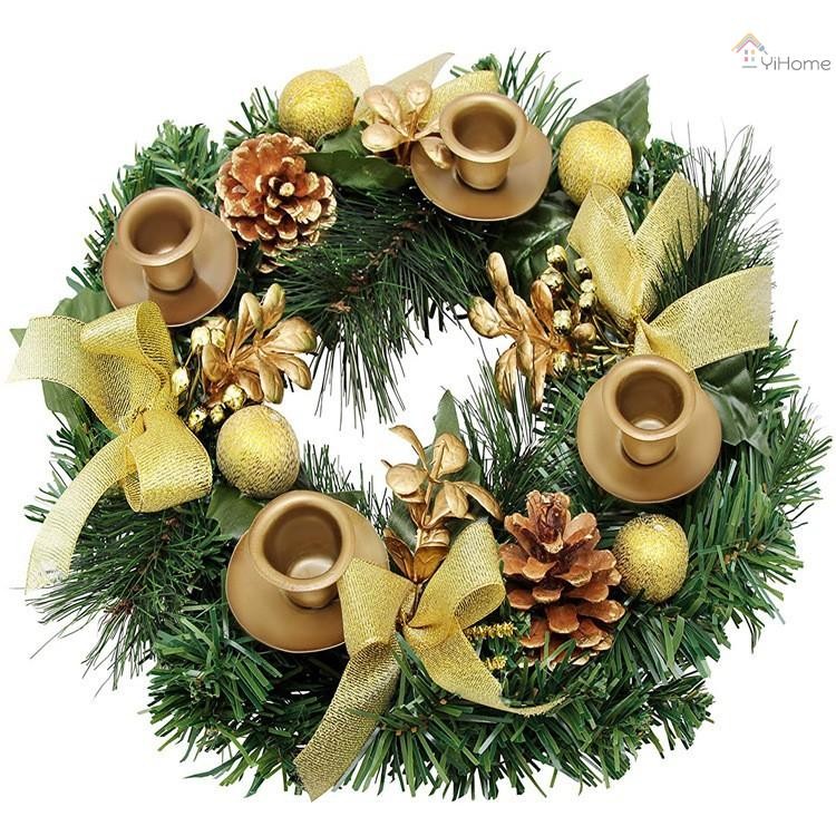 Christmas advent wreath 12 inch advent candle holder ring artificial
