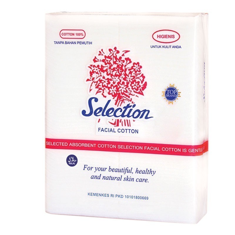 Selection Facial Cotton Kotak 75gr / Kapas / Merah Jingga Official - Gambar 2