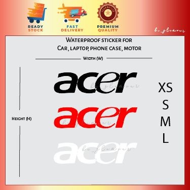 ACER logo Sticker Reflective stiker kereta motor car laptop pantulan ...