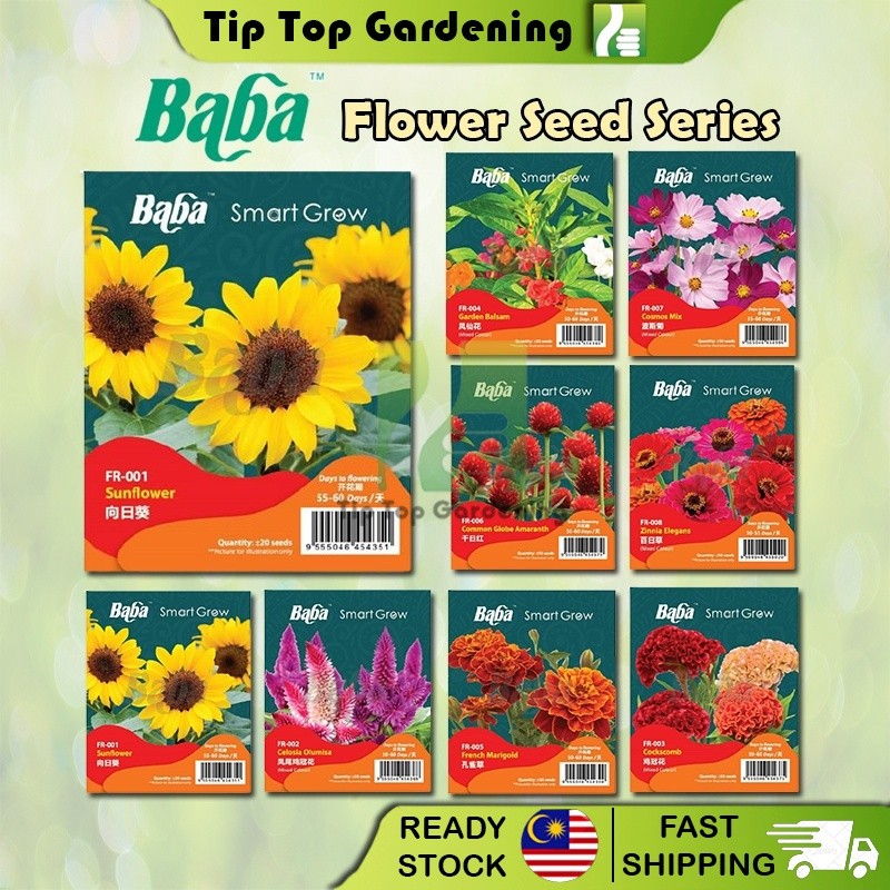 【EXPIRED - Buy 1 Free 1 - Random】BABA Smart Grew Flower Seed NON-GMO ...