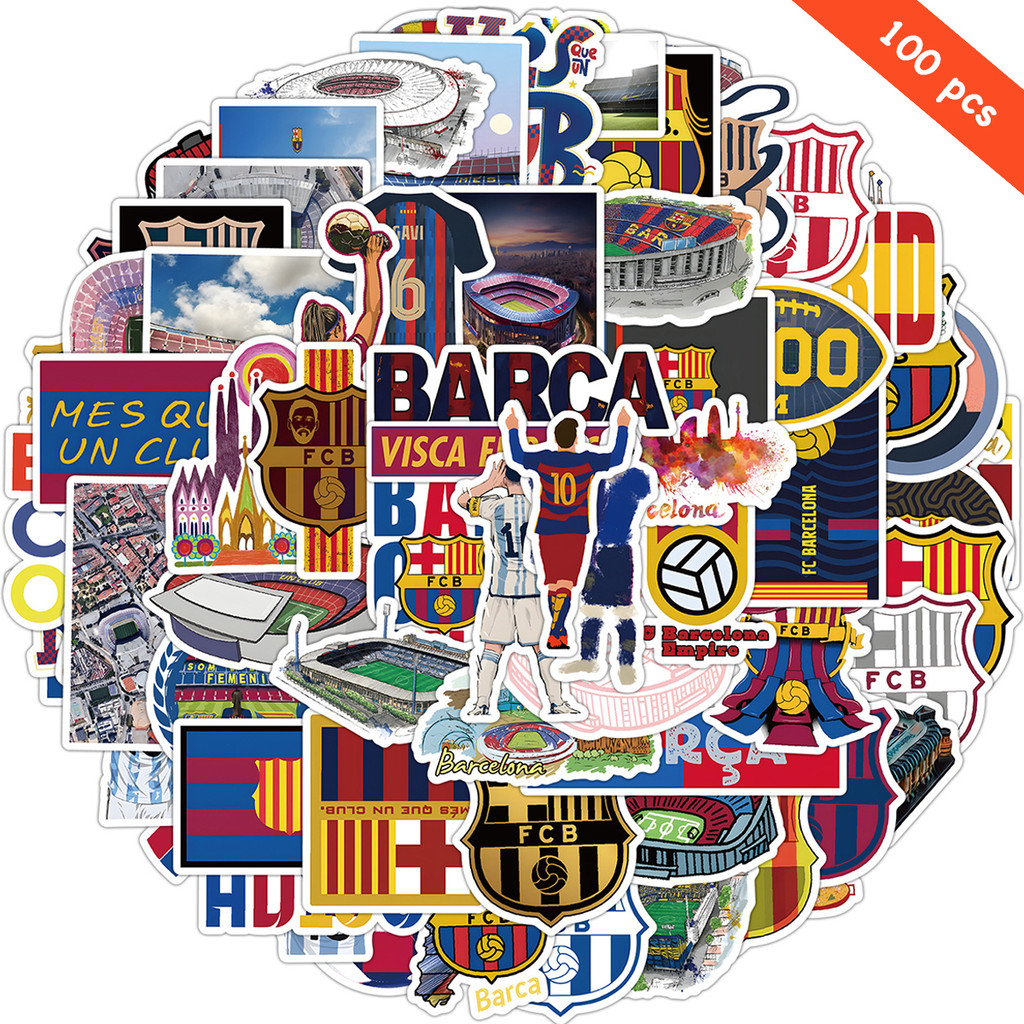 Y&P| FC Barcelona Stickers Set Sports Graffiti Waterproof Decals