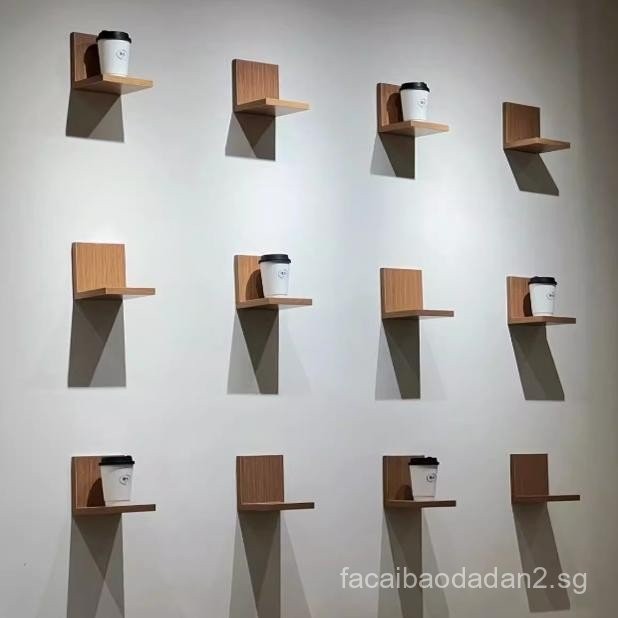 Coffee Cup Holder Wall-Mounted Milk Tea Shop Bar Counter Storage Rack ...