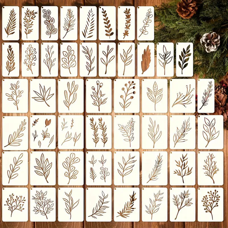 50 Sheets Leaf Template Leaf Theme Can Repeat Creative Illustrations ...