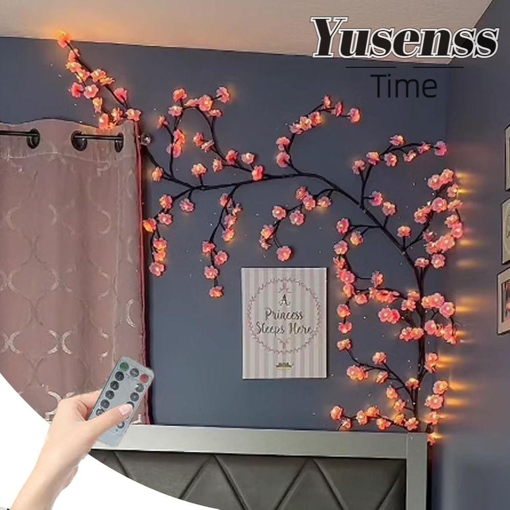 YUSENSS LED Tree Branch Lights for Wall, Cherry Floral Pattern USB ...