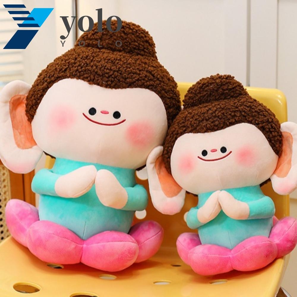 YOLO Buddha Plush Doll Lotus Flower Cartoon Buddha Stuffed Doll Creative Soft Cute Shakyamuni Buddha Plush Toy Christmas Gift Shopee Singapore