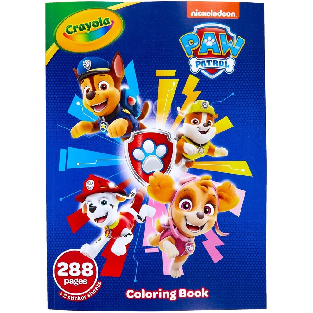 [sgstock] Crayola Paw Patrol Coloring Book with Stickers, Gift for Kids
