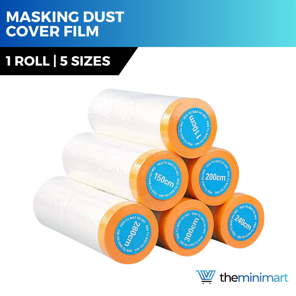 Masking Dust Cover Film 1 Roll - Protective Clear Drop Sheet for ...